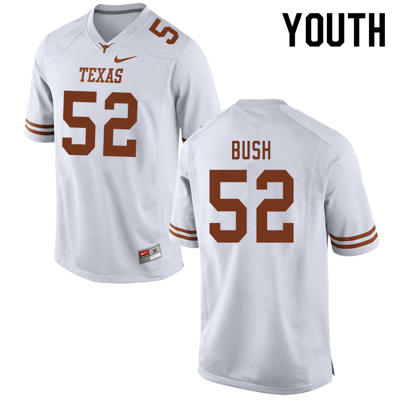 Youth #52 Jett Bush Texas Longhorns College Football Jerseys Sale-White